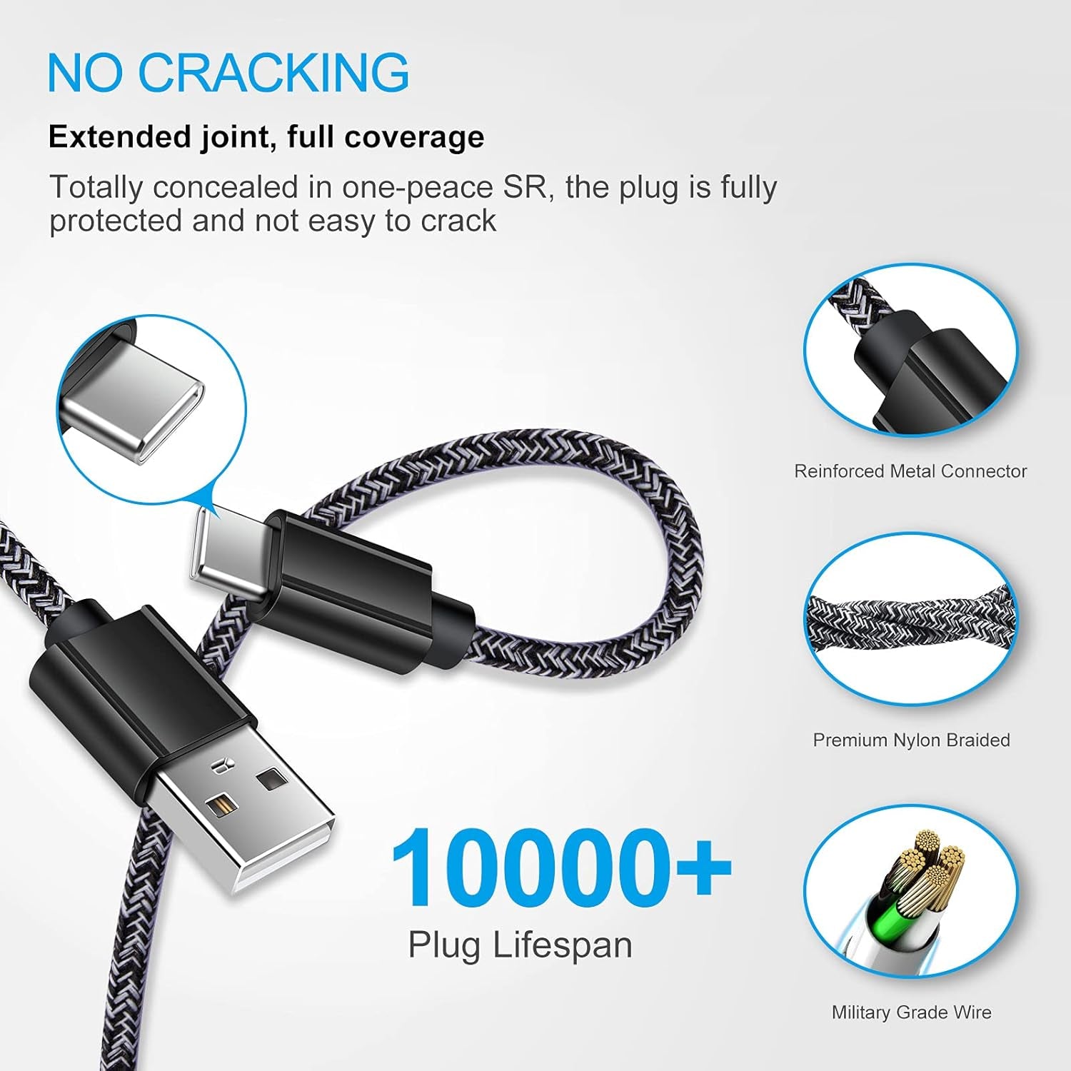 Type C Charger Fast Charger for Samsung Galaxy S26 S25 S24 S23 S22 S21 | Z Fold7 A57 A37 A17 A56 A36 A26 A16 A55 A35 A25 A15 A54 A14 A53,Quick Charge 3.0 Car Charger Wall Adapter+3Ft 6FT USB C Cable