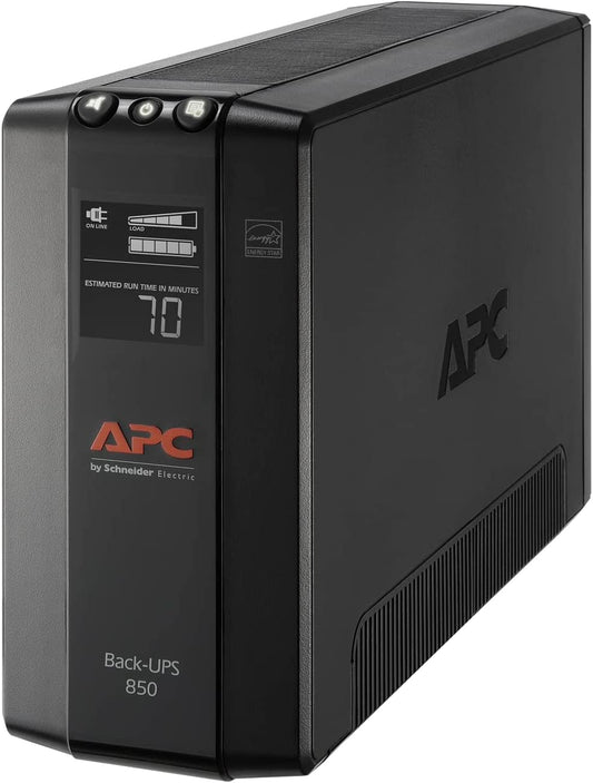 850VA/510W Pro UPS Battery Backup for Office Electronics, AVR, BX850M | 850VA Back-Ups Pro for Home Offices — 8 Outlets, LCD, AVR, Surge Protection, 29-Min Runtime (@100W) for Pcs & Workstations